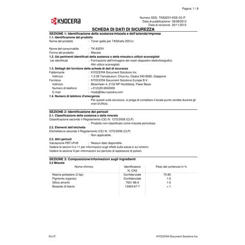 Toner TK-8325Y Kyocera-Mita giallo  1T02NPANL0